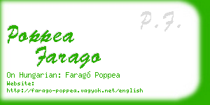 poppea farago business card